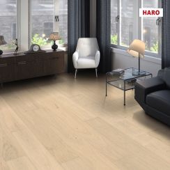 Харо Дуб світлий білий Haro Oak Light  White 543040 Паркетна дошка