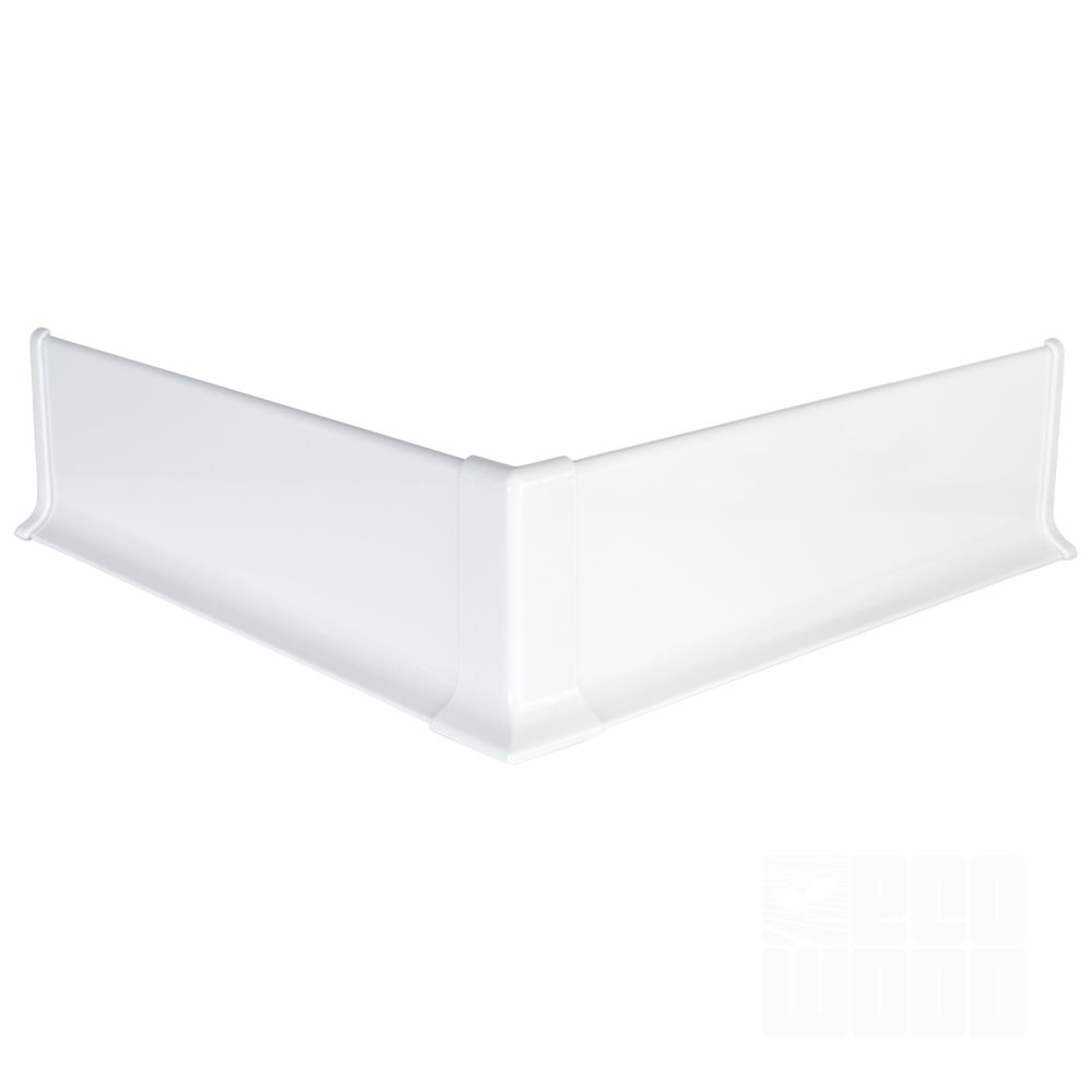 Плинтус алюминий 40 мм белый глянец RAL 9003