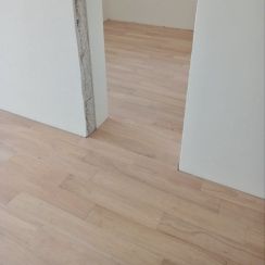 Паркетная доска Гевея гладкая Пудра