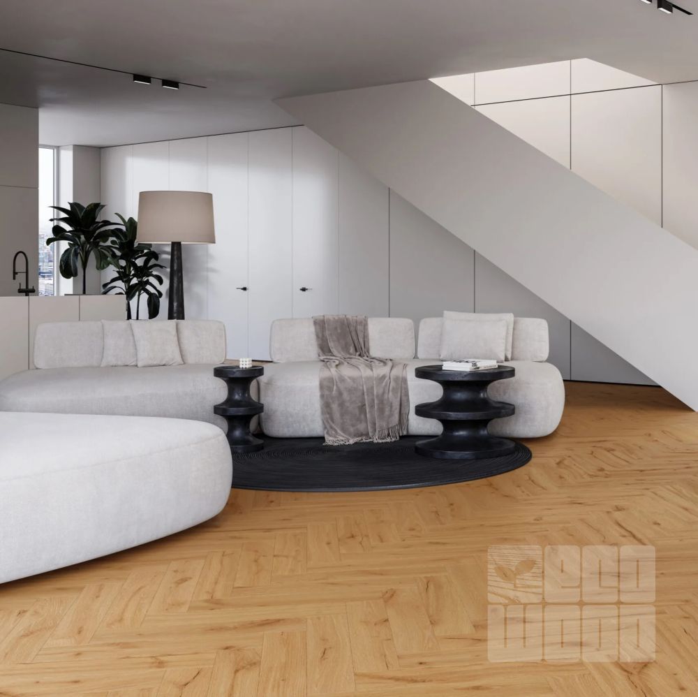 Barlinek Next Step Ginger Oak Шеврон Замковый SPC с подложкой