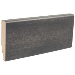 Плінтус із МДФ з алюмінієвим покриттям М1 темна нержавіюча сталь