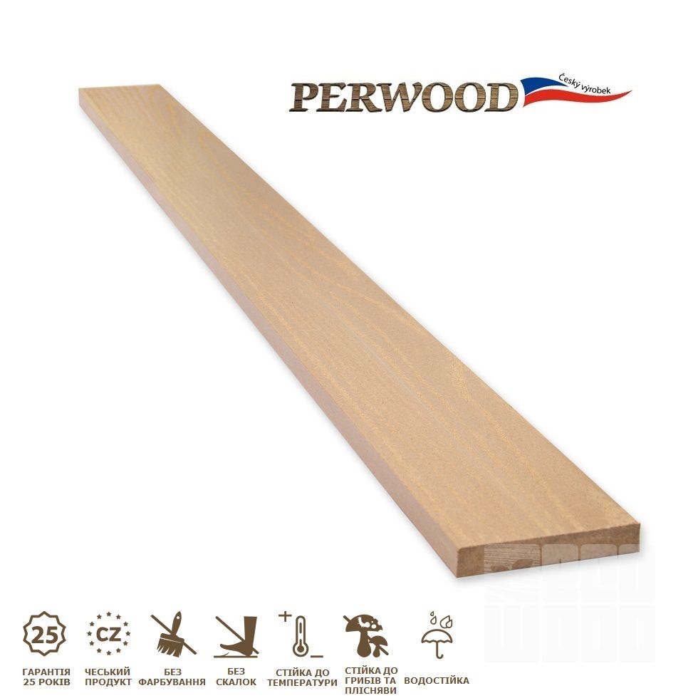 Доска для заборов Perwood Fence полнотелая Слоновая кость