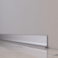 Плінтус алюмінієвий "Антиплінтус" анод хвилястий NV4011