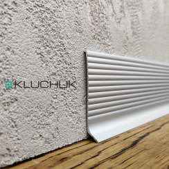 Плінтус алюмінієвий "Антиплінтус" анод хвилястий NV6011