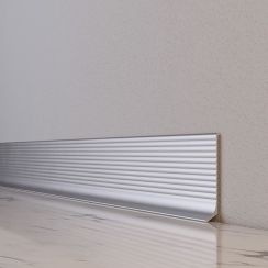 Плінтус алюмінієвий "Антиплінтус" анод хвилястий NV6011