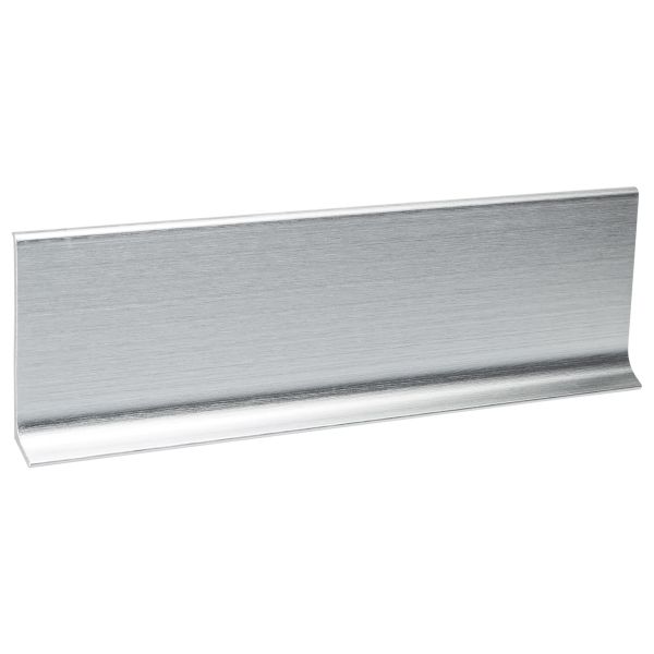 Плінтус алюміній 60 мм срібло глянець браш