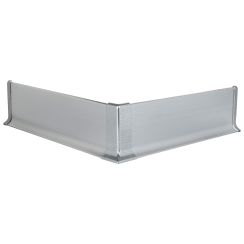 Плінтус алюміній 60 мм срібло глянець браш