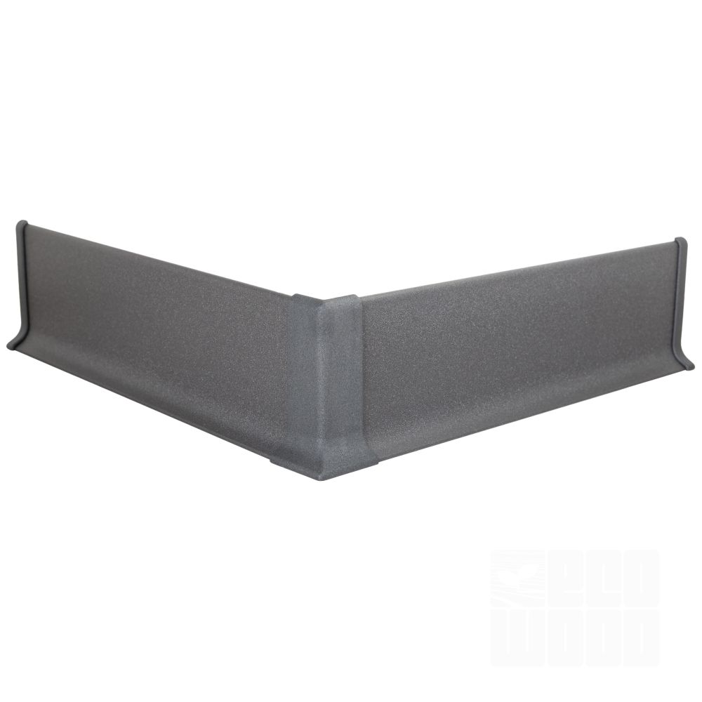 Плінтус алюміній 60 мм сірий антрацит