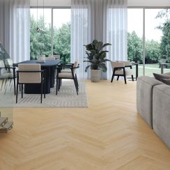 Barlinek Next Step Cream Oak Шеврон Замковий SPC з підкладкою