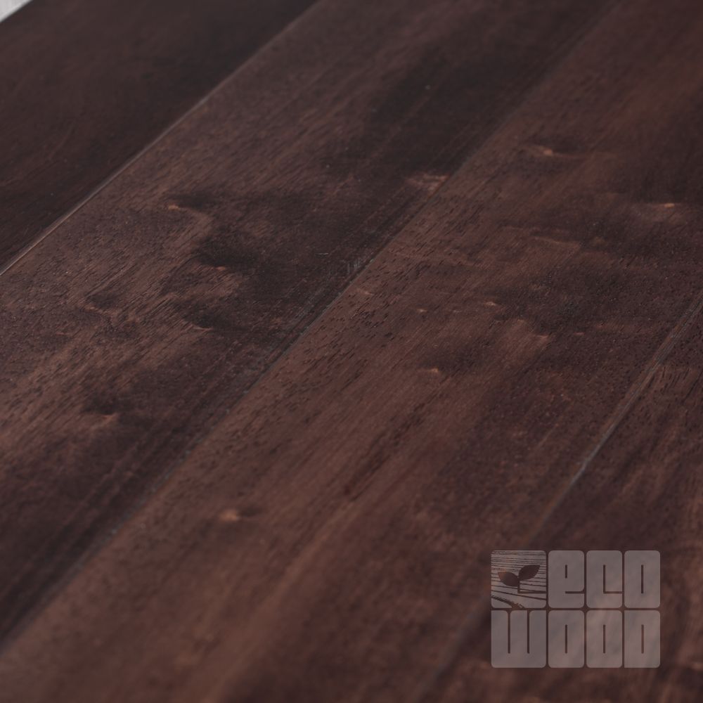 Паркетна дошка Гевея гладка Браун