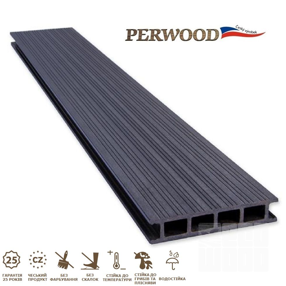 Террасная доска Perwood Home Серый камень