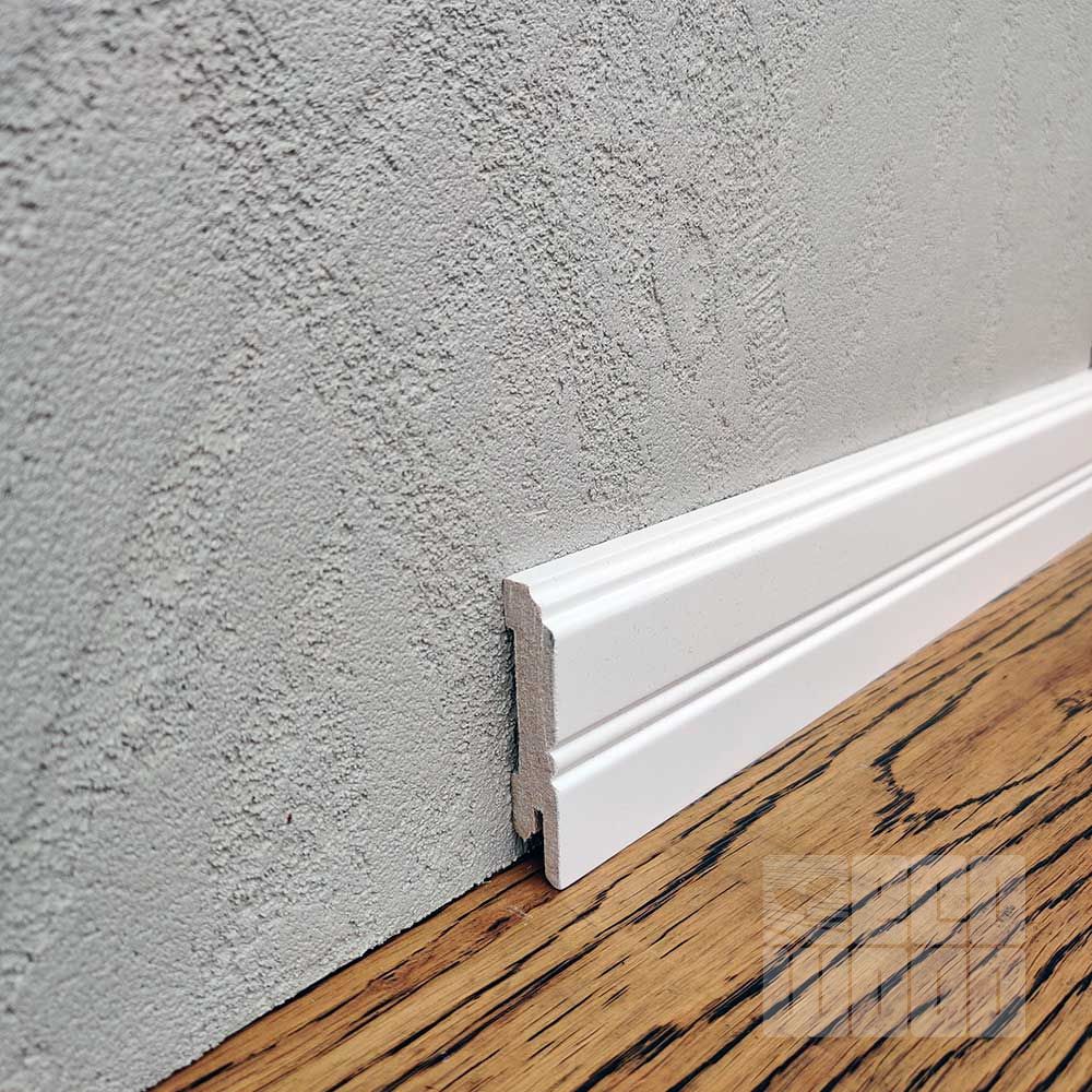 Плінтус МДФ LF02 білий RAL 9003