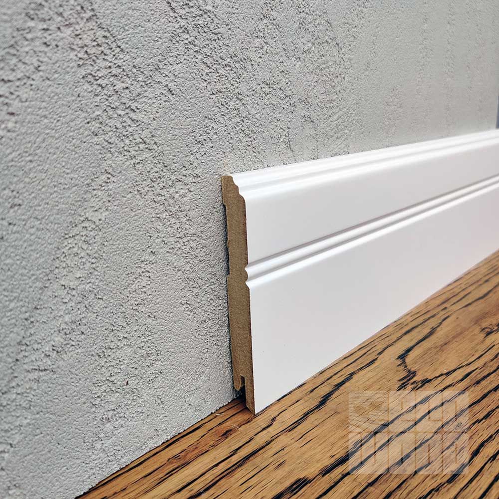 Плинтус МДФ LF03 белый RAL 9003