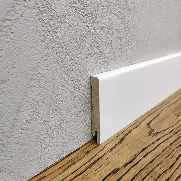 Плинтус МДФ М80 белый RAL 9003