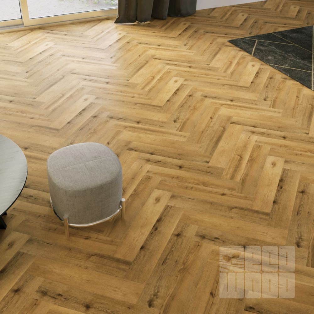 Luxury Floor Дуб Titan Herringbone Виниловый ламинат SPC
