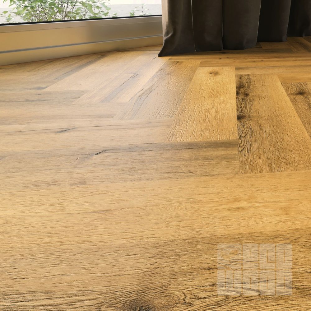 Luxury Floor Дуб Titan Herringbone Виниловый ламинат SPC