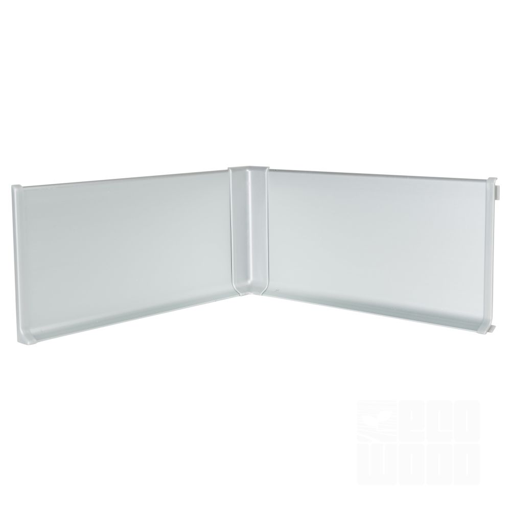 Плінтус алюміній 100 мм срібло