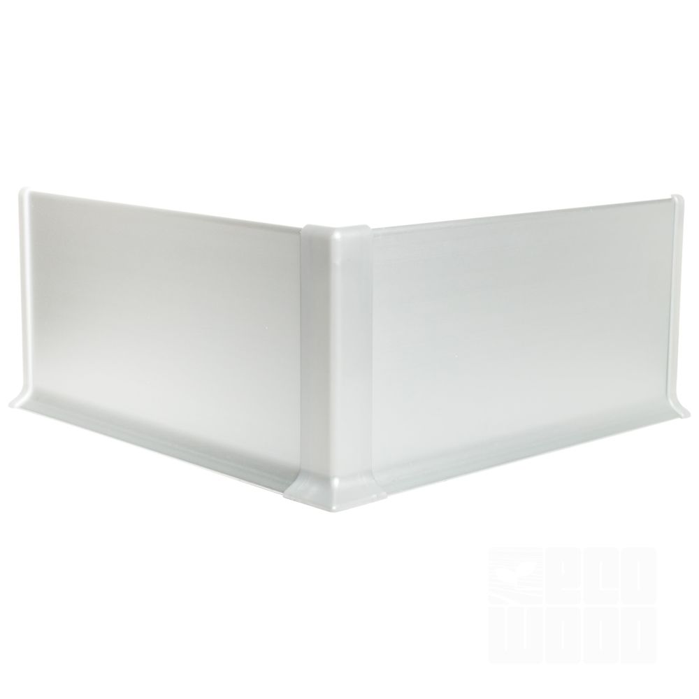 Плінтус алюміній 100 мм срібло