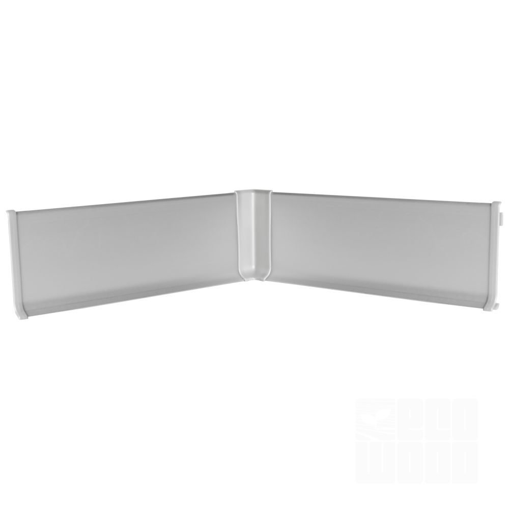 Плінтус алюміній 80 мм срібло